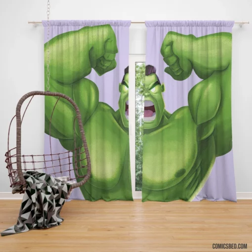 Hulk Marvel Incredible Green Hero Comic Curtain