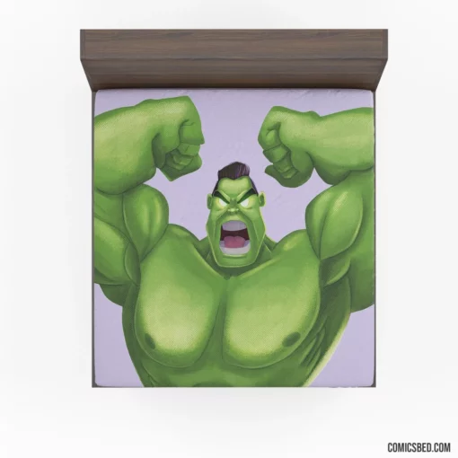 Hulk Marvel Incredible Green Hero Comic Fitted Sheet 1