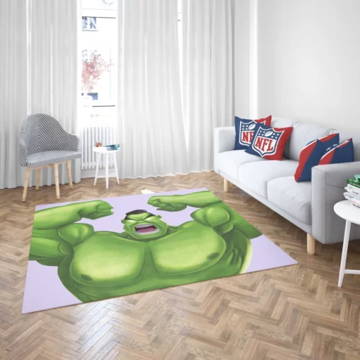 Hulk Marvel Incredible Green Hero Comic Rug 2