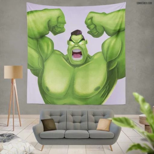 Hulk Marvel Incredible Green Hero Comic Wall Tapestry