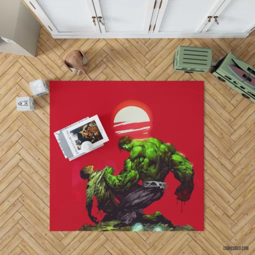 Hulk Marvel Incredible Juggernaut Comic Rug