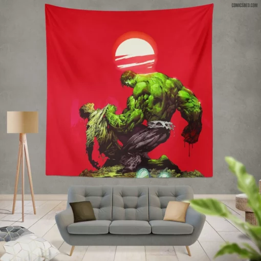 Hulk Marvel Incredible Juggernaut Comic Wall Tapestry