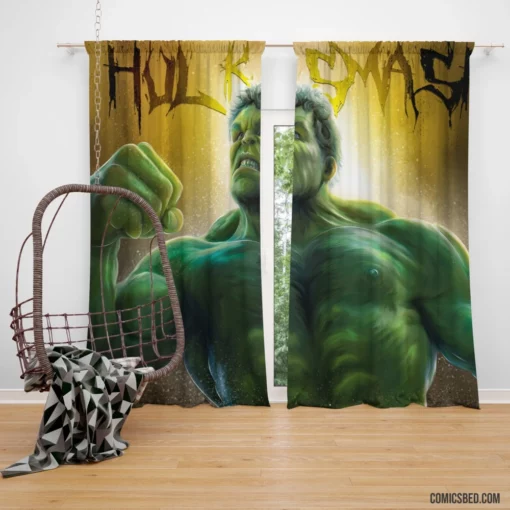 Hulk Marvel Indomitable Hero Comic Curtain