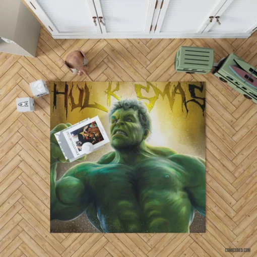 Hulk Marvel Indomitable Hero Comic Rug