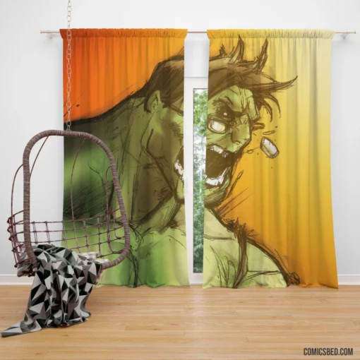 Hulk Mighty Avenger Comic Curtain