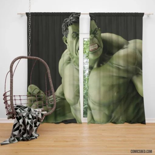 Hulk Mighty Power Marvel Hero Comic Curtain