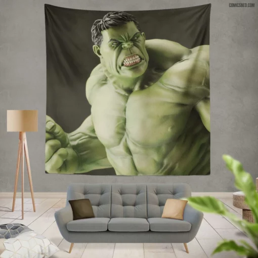 Hulk Mighty Power Marvel Hero Comic Wall Tapestry