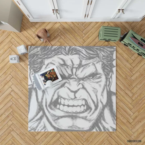 Hulk Rampage Comic Rug