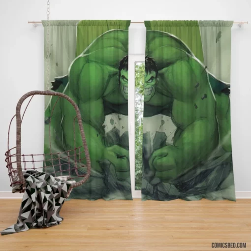 Hulk Smash Marvel Gamma Goliath Comic Curtain