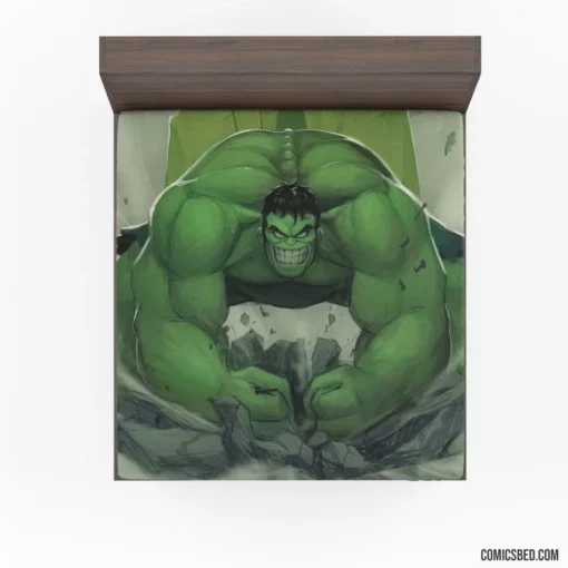 Hulk Smash Marvel Gamma Goliath Comic Fitted Sheet 1