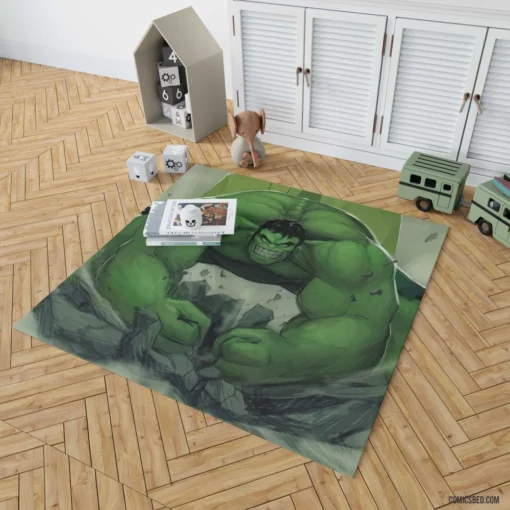 Hulk Smash Marvel Gamma Goliath Comic Rug 1