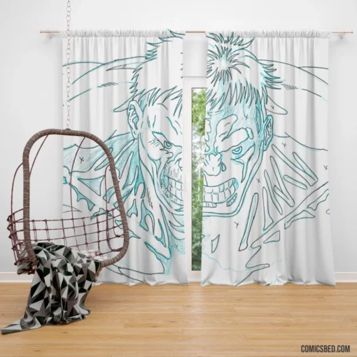 Hulk Smash and Conquer Comic Curtain