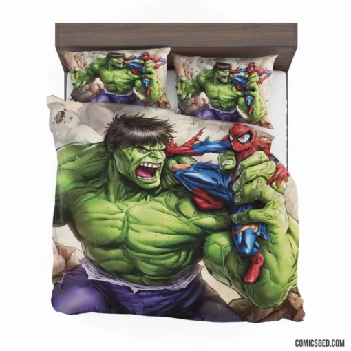 Hulk Spider-Man Crossover Marvel Duo Comic Bedding Set 1