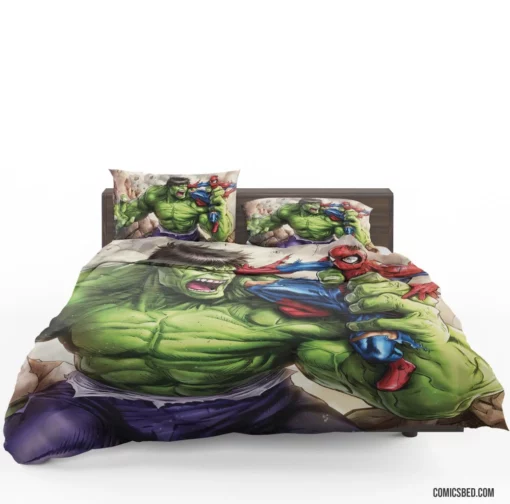 Hulk Spider-Man Crossover Marvel Duo Comic Bedding Set