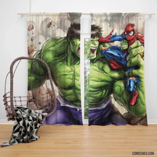 Hulk Spider-Man Crossover Marvel Duo Comic Curtain