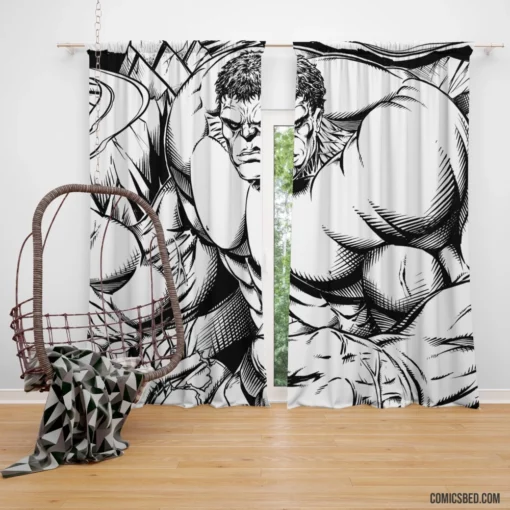 Hulk Unstoppable Force Comic Curtain