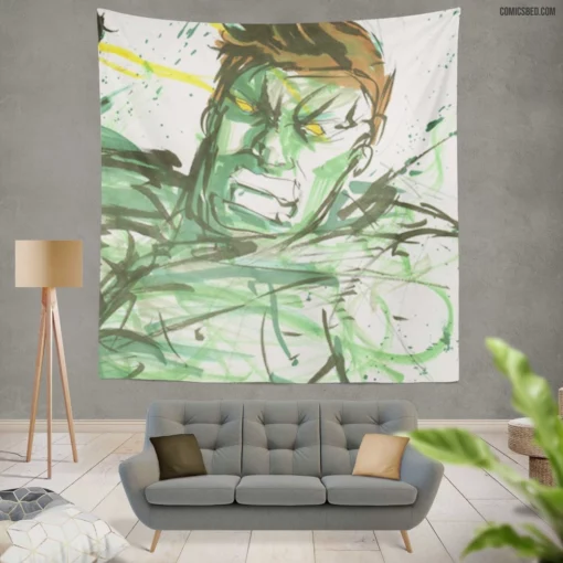 Hulk Unstoppable Juggernaut Comic Wall Tapestry