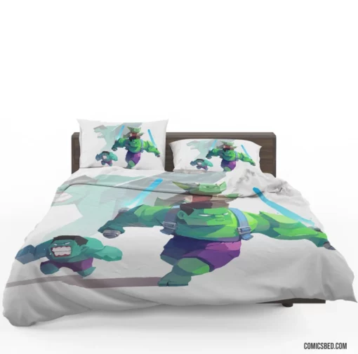 Hulk Yoda Marvel Green Sage Comic Bedding Set