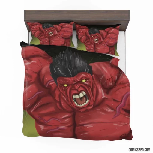 Hulk vs. Red Hulk Clash of Titans Comic Bedding Set 1