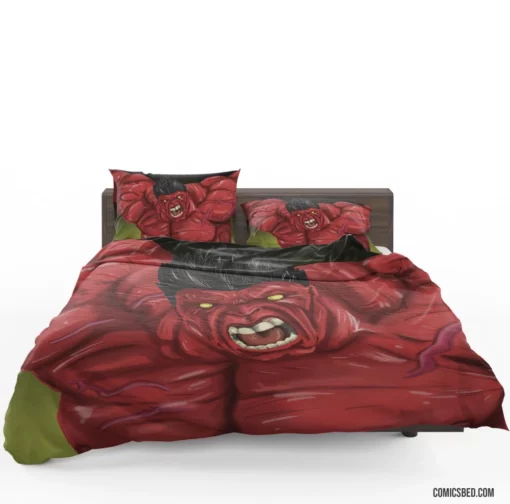 Hulk vs. Red Hulk Clash of Titans Comic Bedding Set