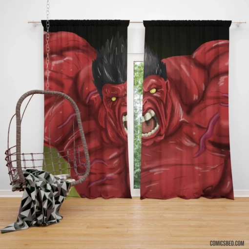 Hulk vs. Red Hulk Clash of Titans Comic Curtain