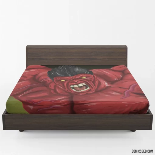 Hulk vs. Red Hulk Clash of Titans Comic Fitted Sheet