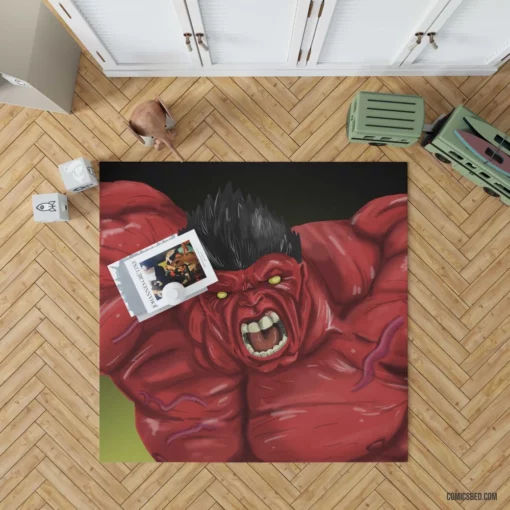 Hulk vs. Red Hulk Clash of Titans Comic Rug