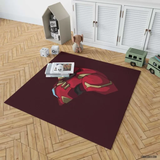 Hulkbuster Stark Mechanical Marvel Comic Rug 1