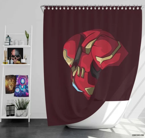 Hulkbuster Stark Mechanical Marvel Comic Shower Curtain