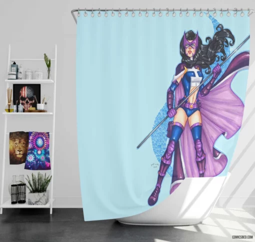 Huntress Chronicles DC Bold Avenger Comic Shower Curtain