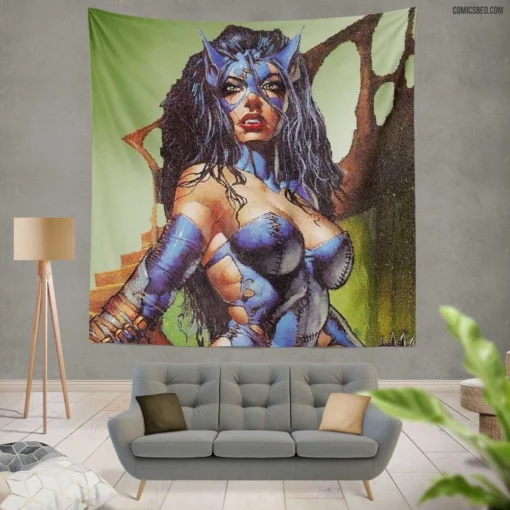 Huntress Chronicles DC Vigilante Heroine Comic Wall Tapestry