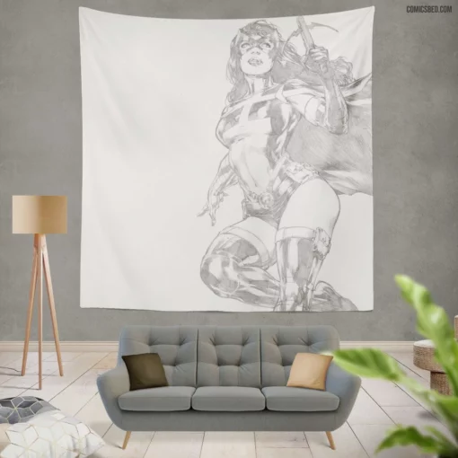 Huntress DC Bold Vigilante Comic Wall Tapestry