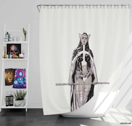 Huntress DC Comics Vigilante Avenger Shower Curtain