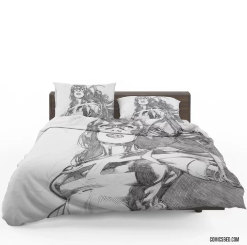 Huntress Vigilante Archer Comic Bedding Set