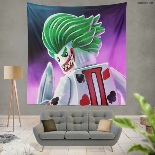 Iconic Joker DC Trickster Electric Presence Comic Wall Tapestry