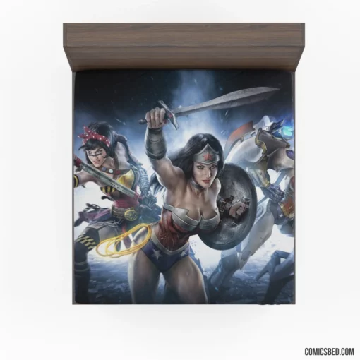 Infinite Crisis Multiverse Shattering Comic Fitted Sheet 1