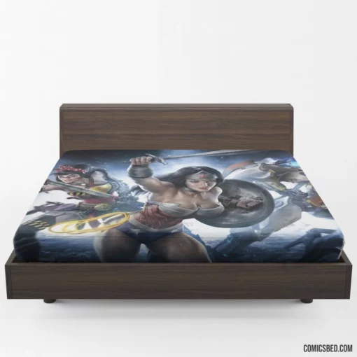 Infinite Crisis Multiverse Shattering Comic Fitted Sheet