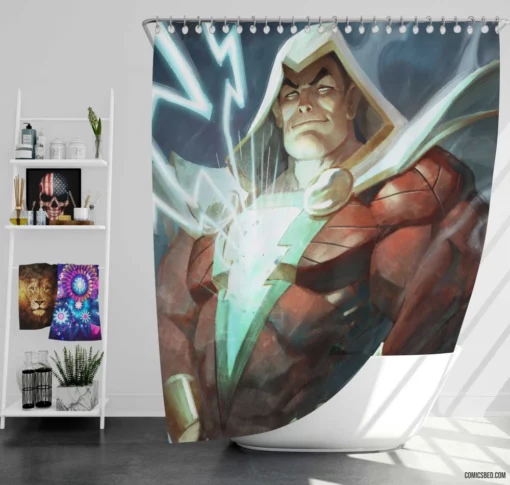 Infinite Crisis Shazam Multiverse Epic Comic Shower Curtain