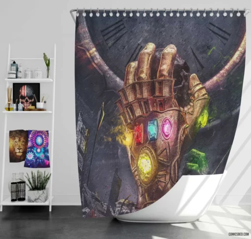 Infinity Gauntlet Marvel Cosmic Epic Comic Shower Curtain