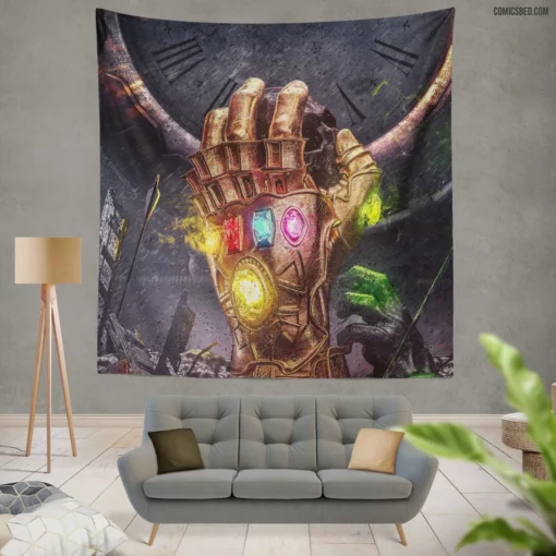 Infinity Gauntlet Marvel Cosmic Epic Comic Wall Tapestry