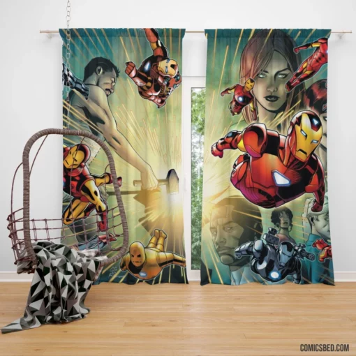 Invincible Iron Man Tony Triumph Comic Curtain