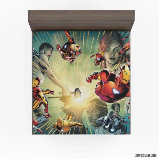 Invincible Iron Man Tony Triumph Comic Fitted Sheet 1