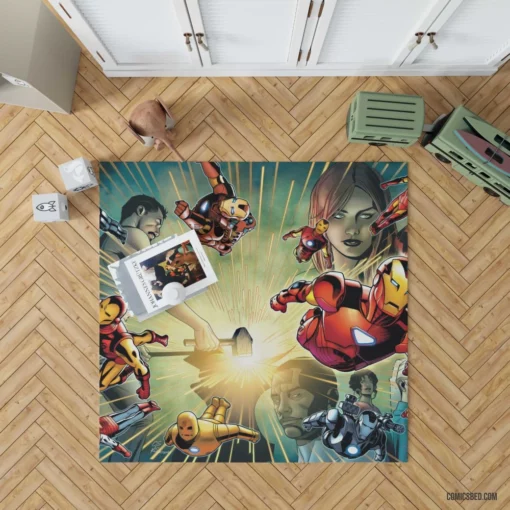 Invincible Iron Man Tony Triumph Comic Rug