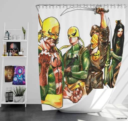 Iron Fist Martial Master Comic Shower Curtain