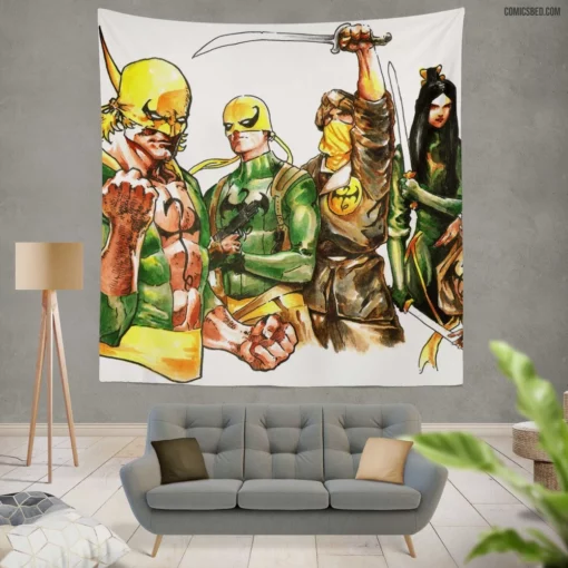 Iron Fist Martial Master Comic Wall Tapestry