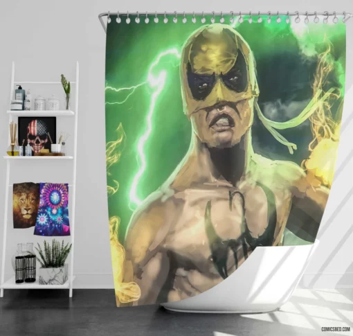 Iron Fist Marvel Martial Artist Comic Shower Curtain