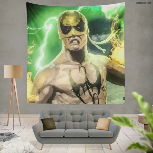 Iron Fist Marvel Martial Artist Comic Wall Tapestry