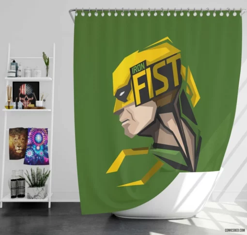 Iron Fist Marvel Martial Master Comic Shower Curtain