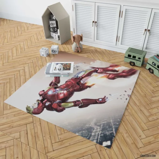 Iron Man Armor-clad Exploits Comic Rug 1