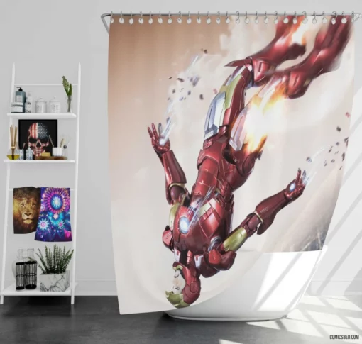 Iron Man Armor-clad Exploits Comic Shower Curtain